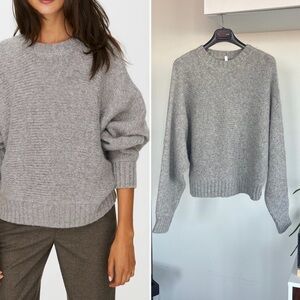 Aritzia Heather Gray Crew Neck Sweater